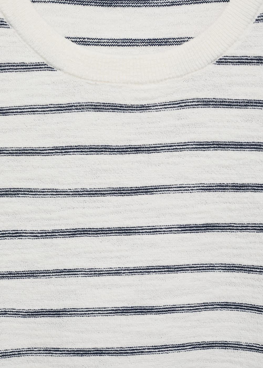 Mango Mens Striped Knit Cotton T-Shirt Product Image