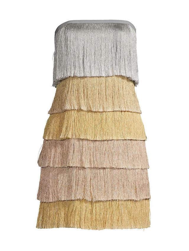 Womens Nuoir Metallic Fringe Minidress Product Image