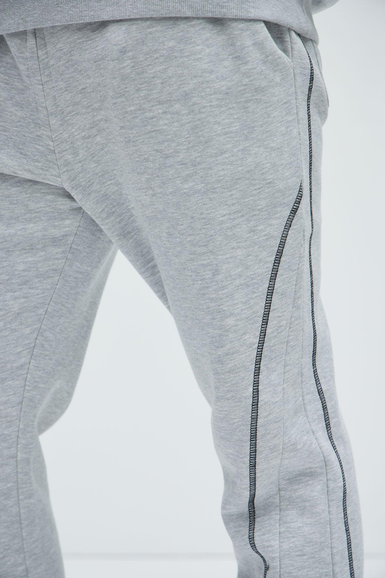 Tyson Trust Me Skinny Flare Contrast Sweatpants - Heather Grey Product Image