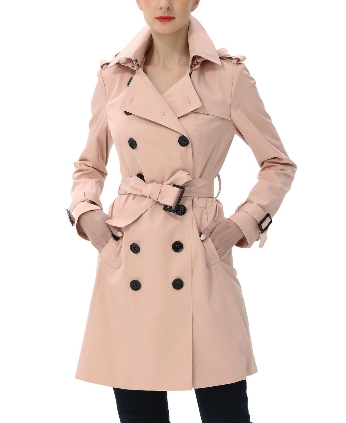 Womens Adley Water Resistant Hooded Trench Coat Product Image