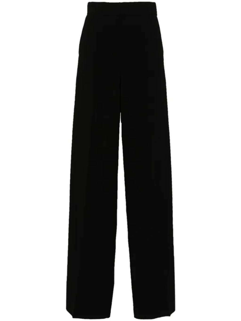 MAX MARA Ercole Crepe Wide Trousers In Black Product Image