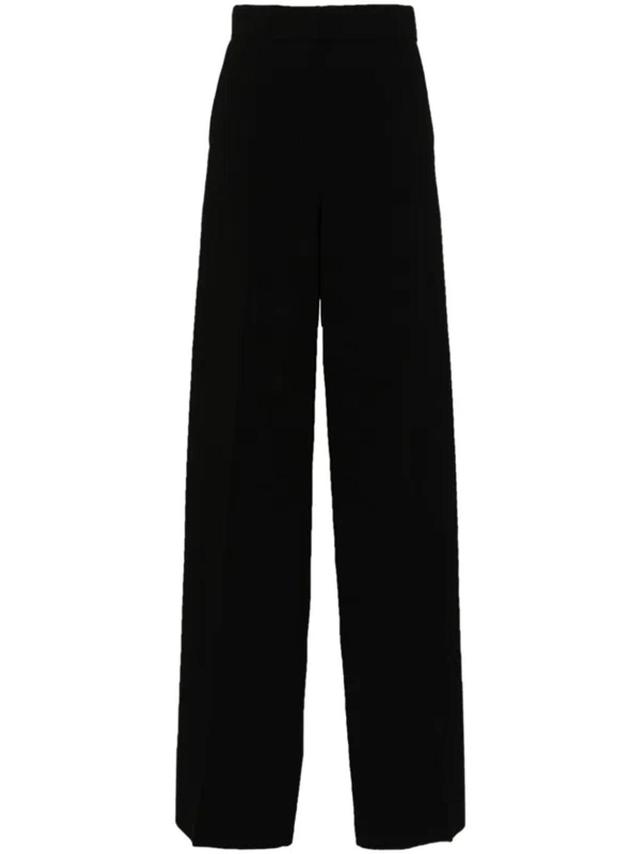 MAX MARA Ercole Crepe Wide Trousers In Black Product Image