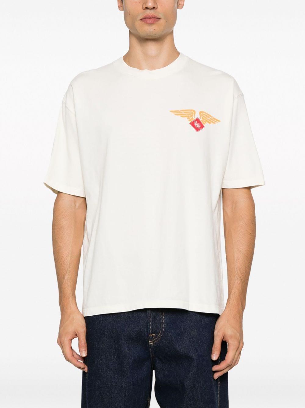 Logo-print Cotton T-shirt In White Product Image