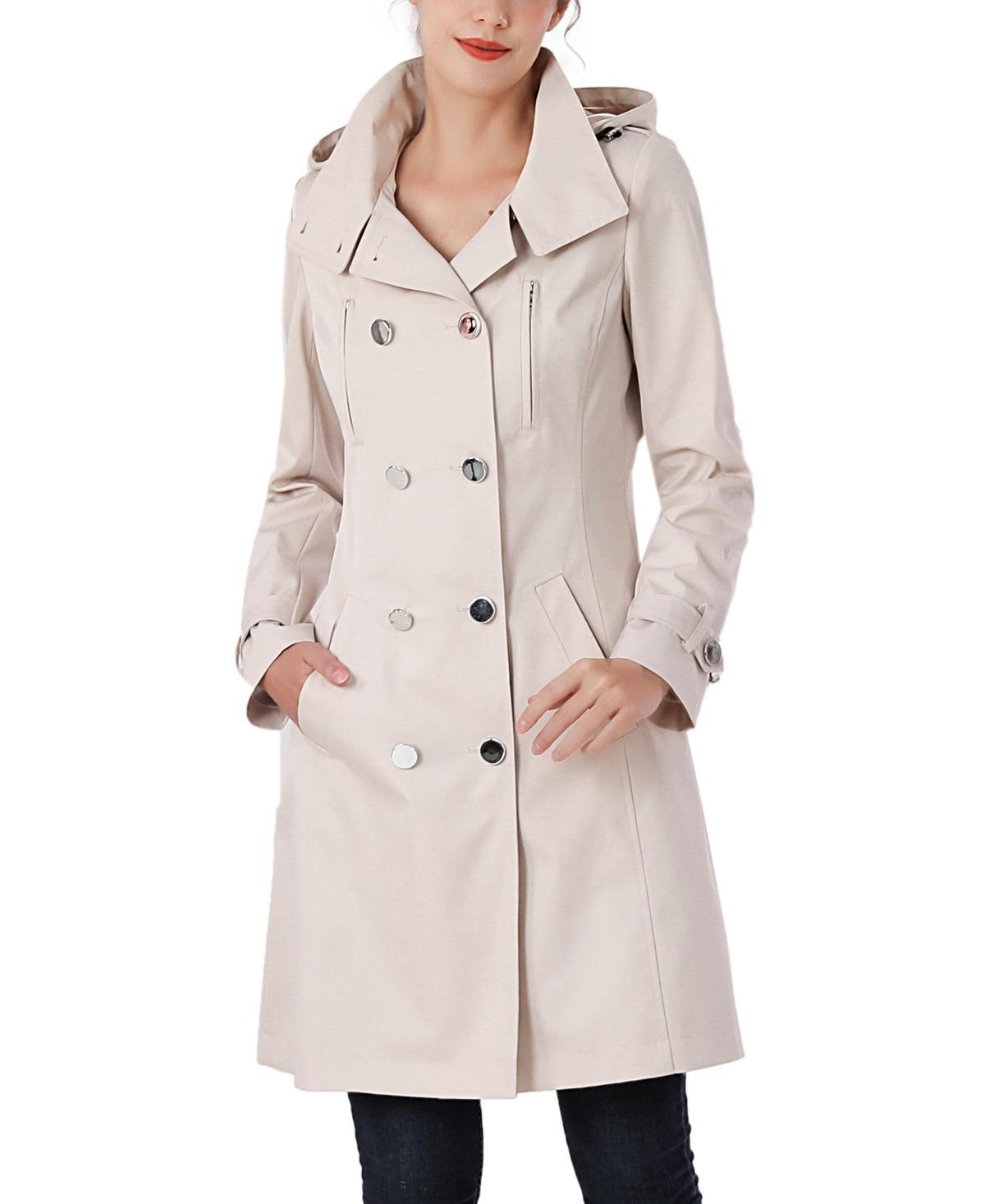 Kimi + Kai Womens Eeva Water-Resistant Hooded Trench Coat Product Image