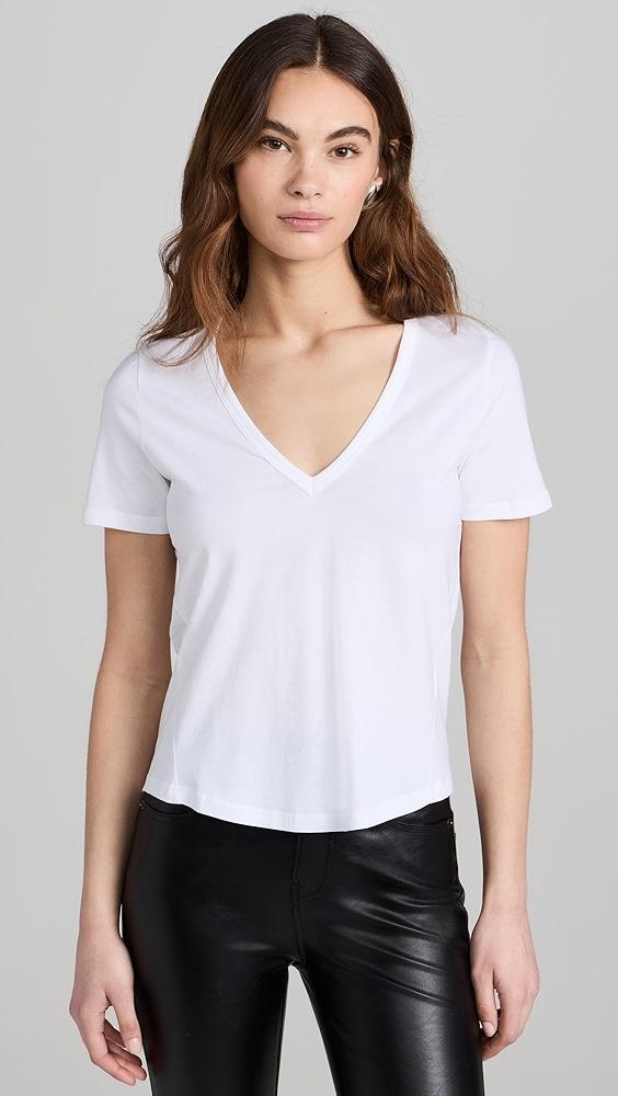 Veronica Beard Jean Cindy V Neck High Low Tee | Shopbop Product Image