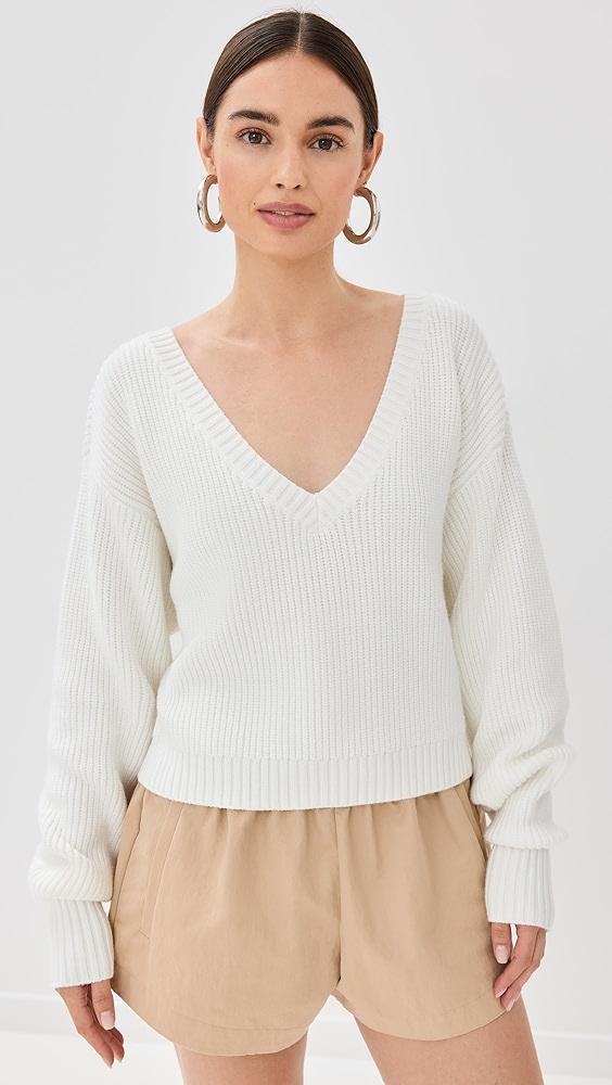 Good American Cozy Deep V Sweater | Shopbop Product Image