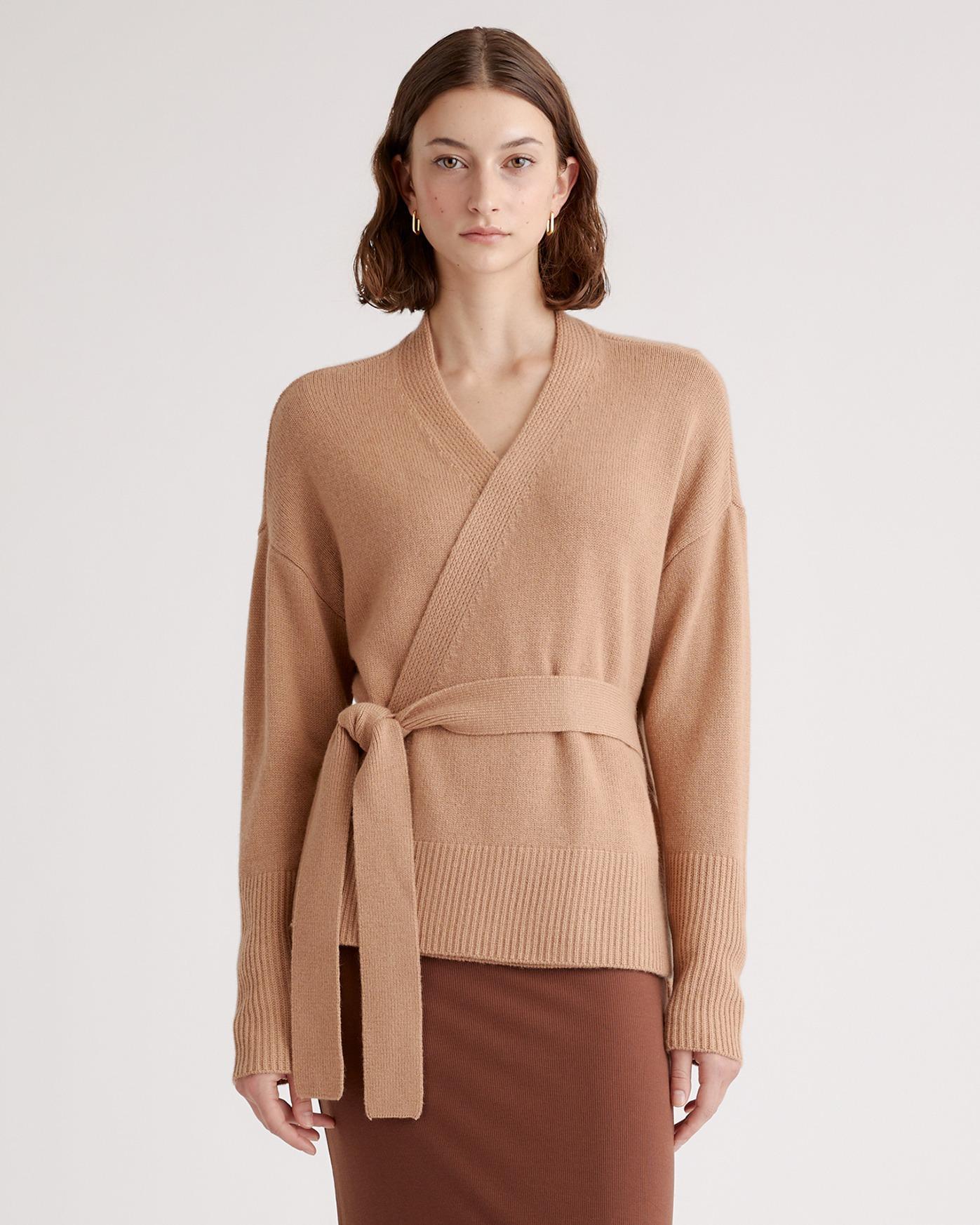 Mongolian Cashmere Wrap Sweater Product Image