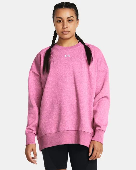 Women's UA Rival Fleece Oversized Crew Product Image