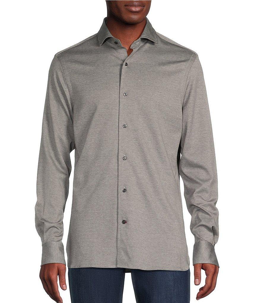 Cremieux Blue Label Print Jacquard Long Sleeve Woven Shirt Product Image