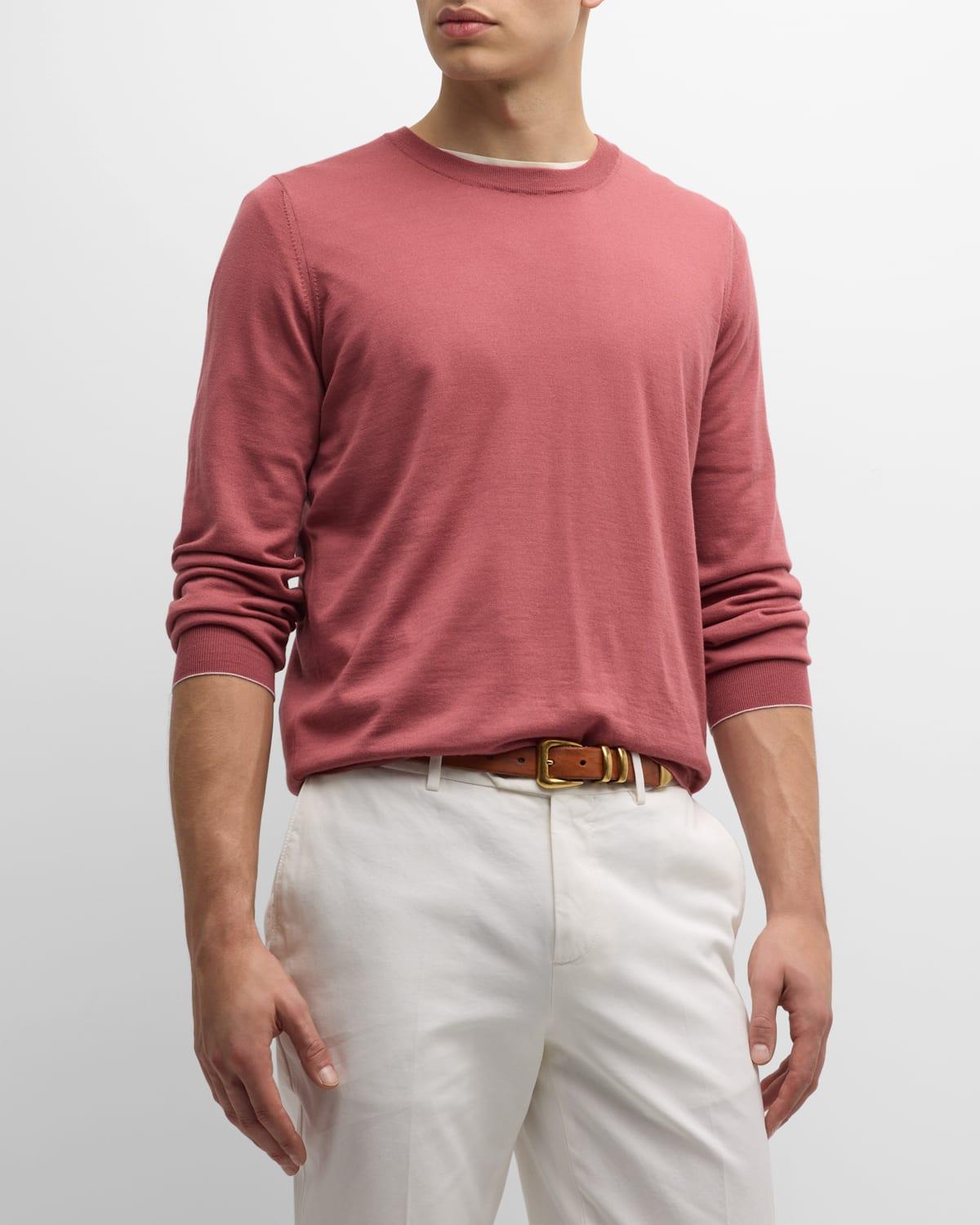 Mens Wool-Cashmere Crewneck Sweater Product Image