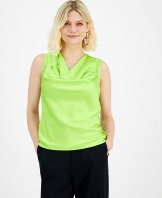 Petite Cowlneck Sleeveless Top, Created for Macy's  Product Image