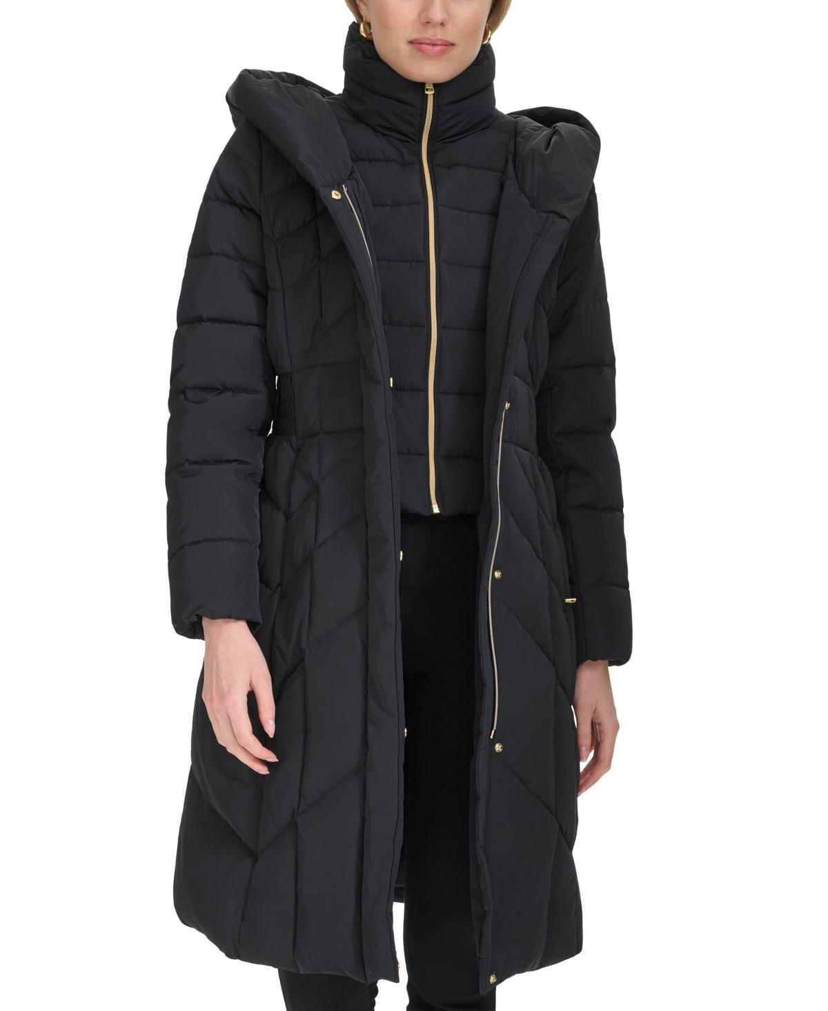 Cole Haan Womens Bibbed Hooded Puffer Coat Product Image