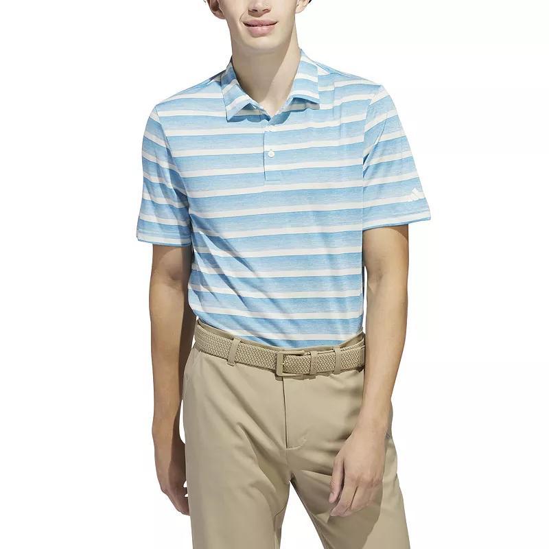 Mens adidas Two Color Stripe Golf Polo Product Image