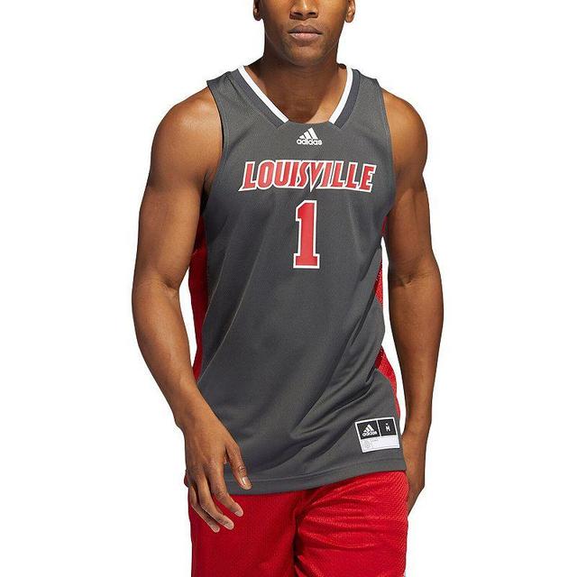 Mens adidas #1 Louisville Cardinals Reverse Retro Jersey Product Image