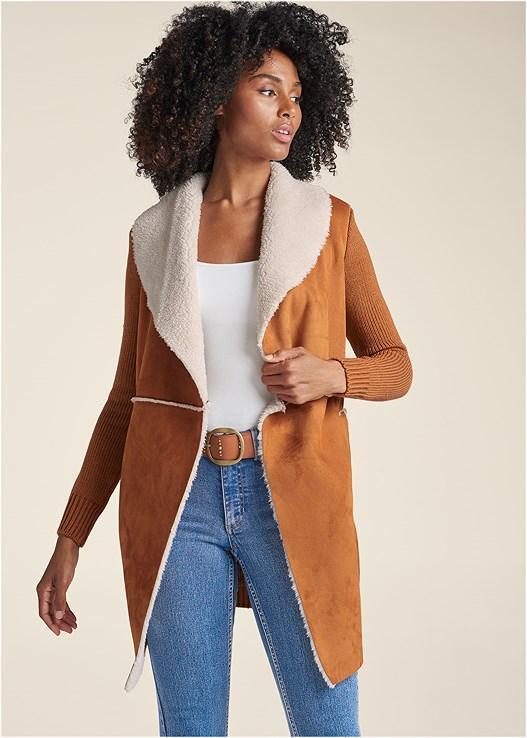 Faux-Shearling Lined Coat Product Image