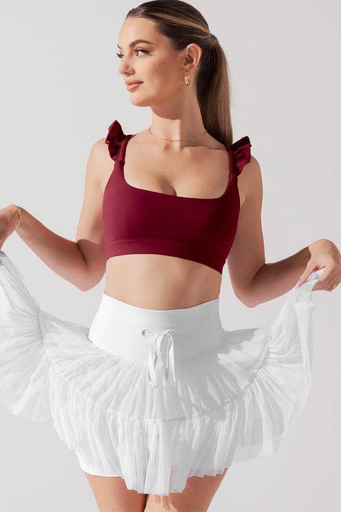 Romance Ruffle Bra - Crimson Product Image