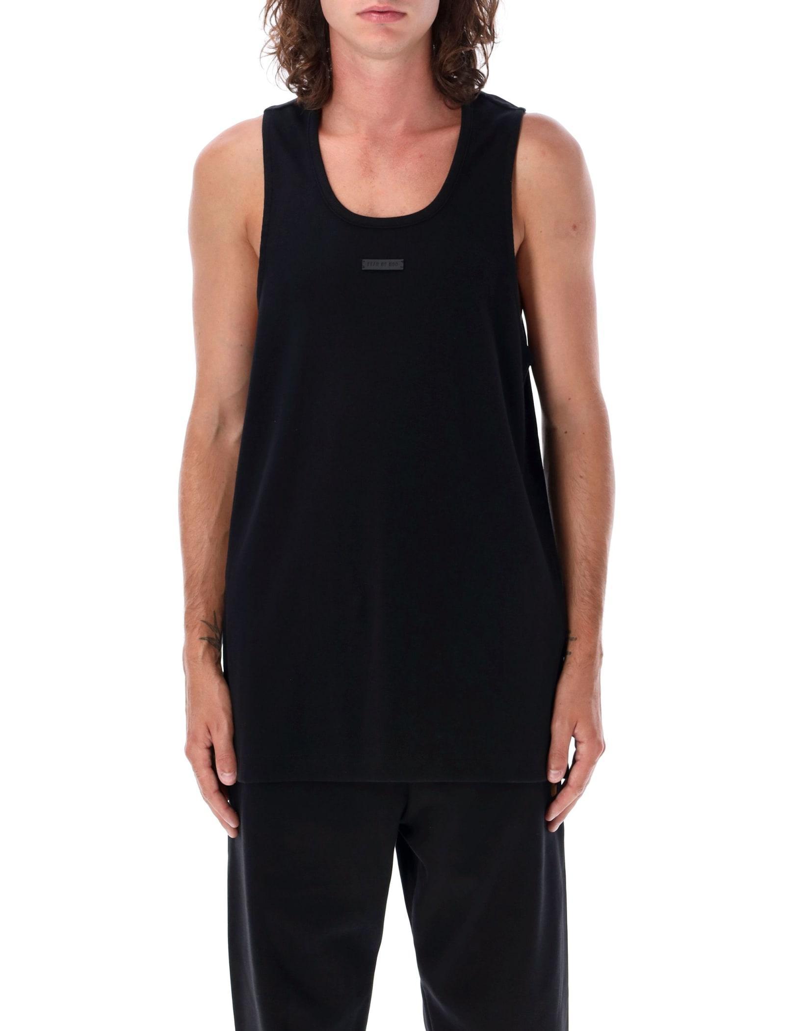 Black Ribbed Tank Top Product Image