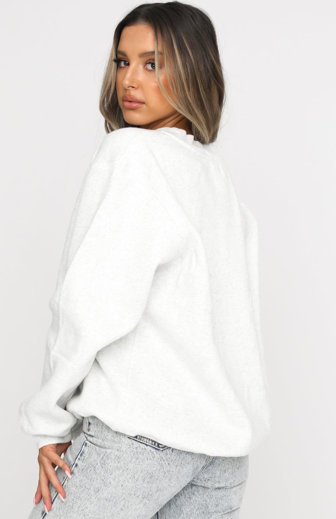 Steal Your Heart Oversized Sweater Grey Marle Product Image