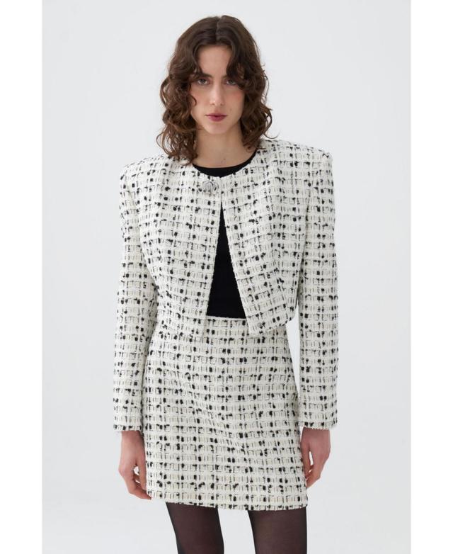 Nocturne Womens Tweed Crop Jacket Product Image