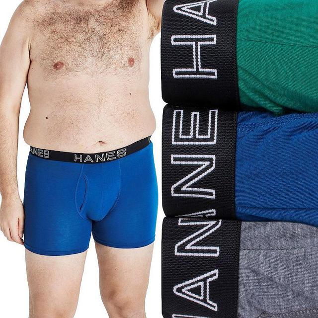 Hanes Ultimate Total Support Pouch Big Mens Boxer Brief Underwear, Assorted, 3-Pack ( & Tall Sizes) 3XB Product Image