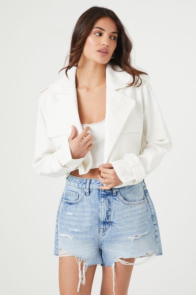 Cropped Twill Jacket | Forever 21 Product Image