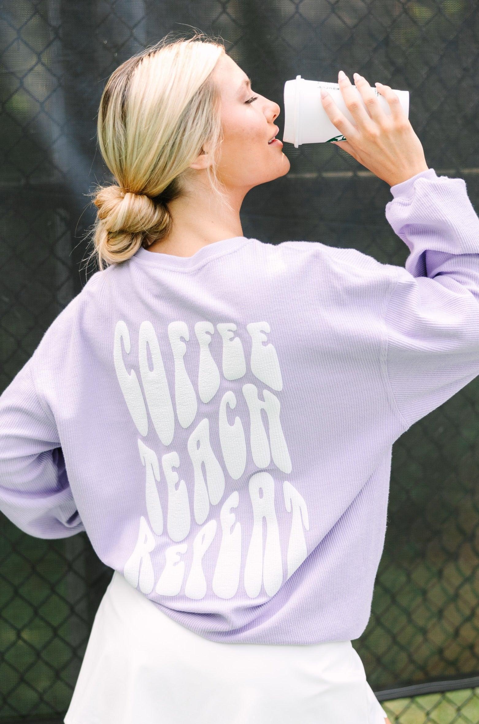 Let's Get Creative Lilac Purple Graphic Corded Sweatshirt Female Product Image