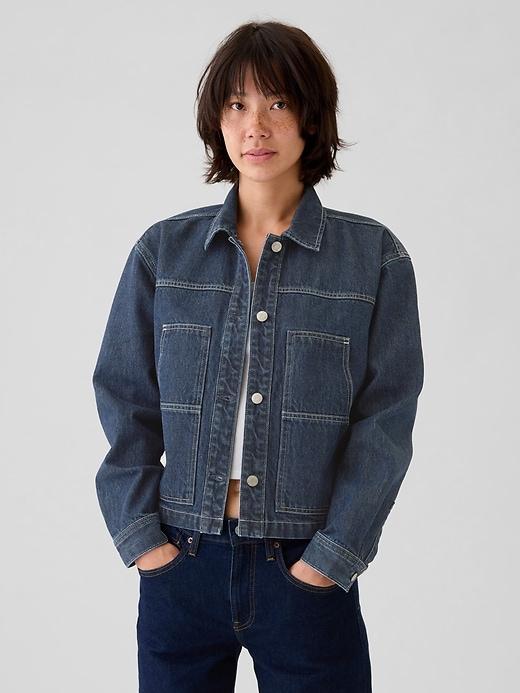 Cropped Denim Jacket Product Image