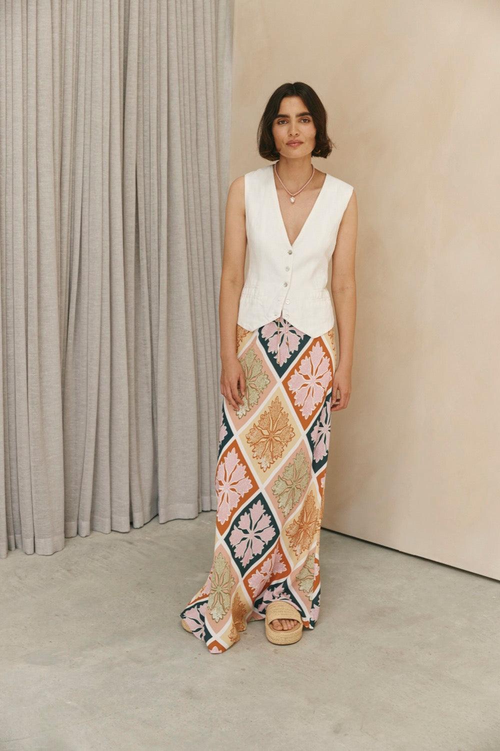 Del Core Bias Cut Maxi Skirt Sunnei Product Image