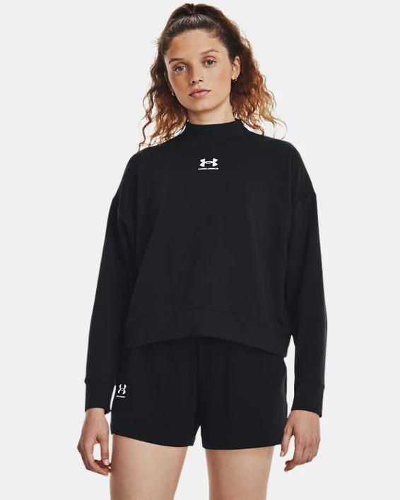 Women's UA Rival Terry Mock Crew Product Image