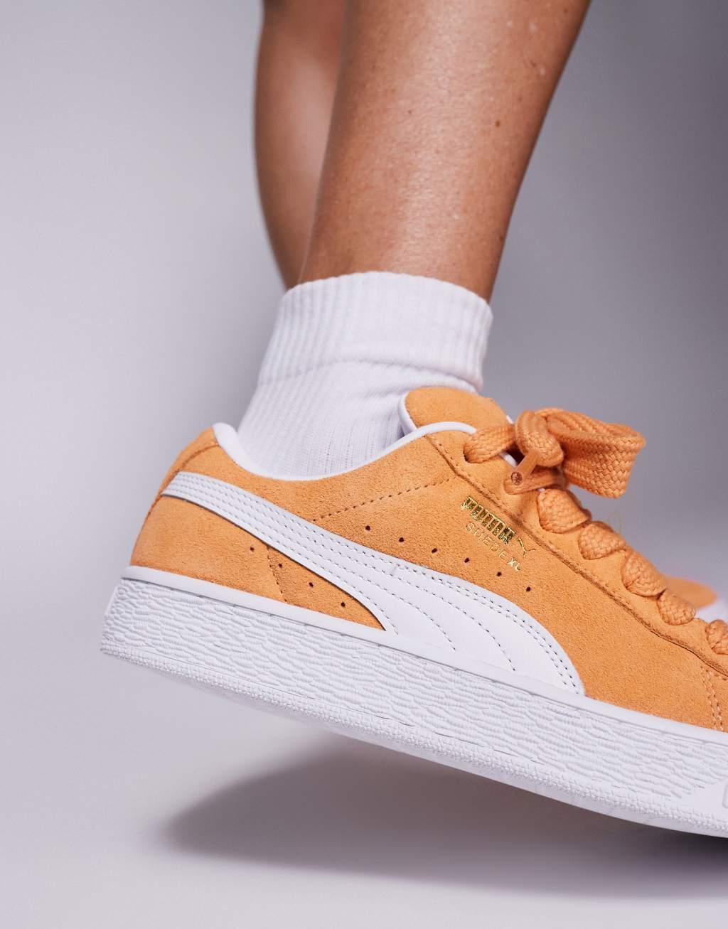 PUMA Suede XL sneakers in mustard yellow and white Product Image