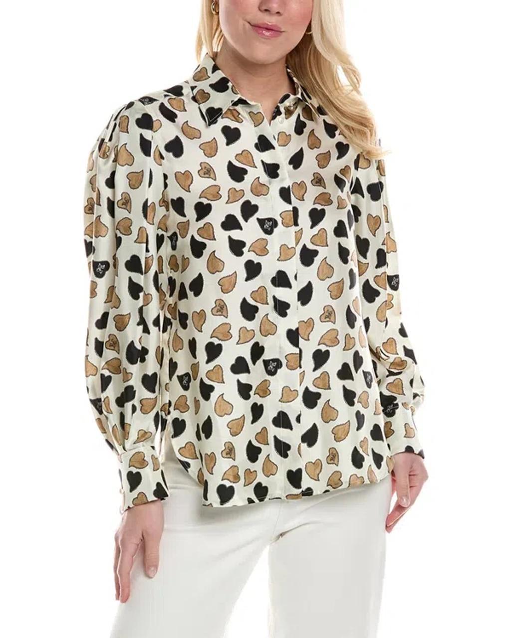 Vanadio Silk Shirt In Beige Product Image