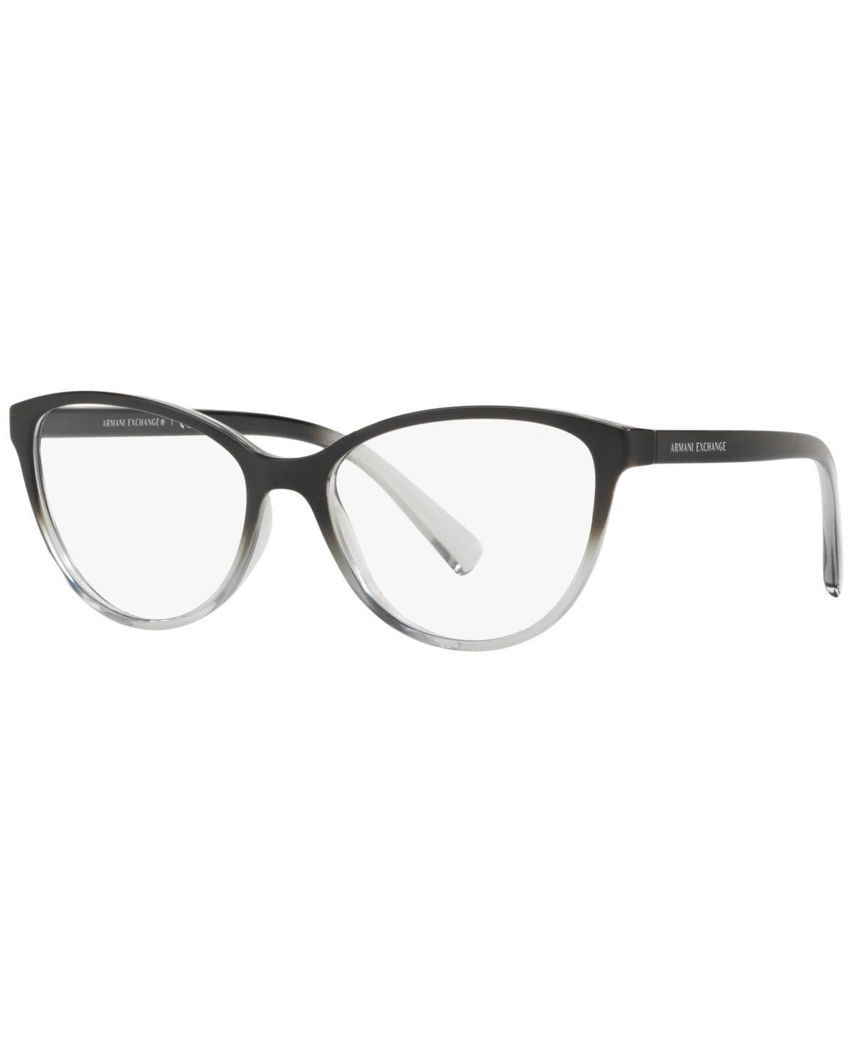 Armani Exchange AX3053 Womens Pillow Eyeglasses - Trans Blk Product Image