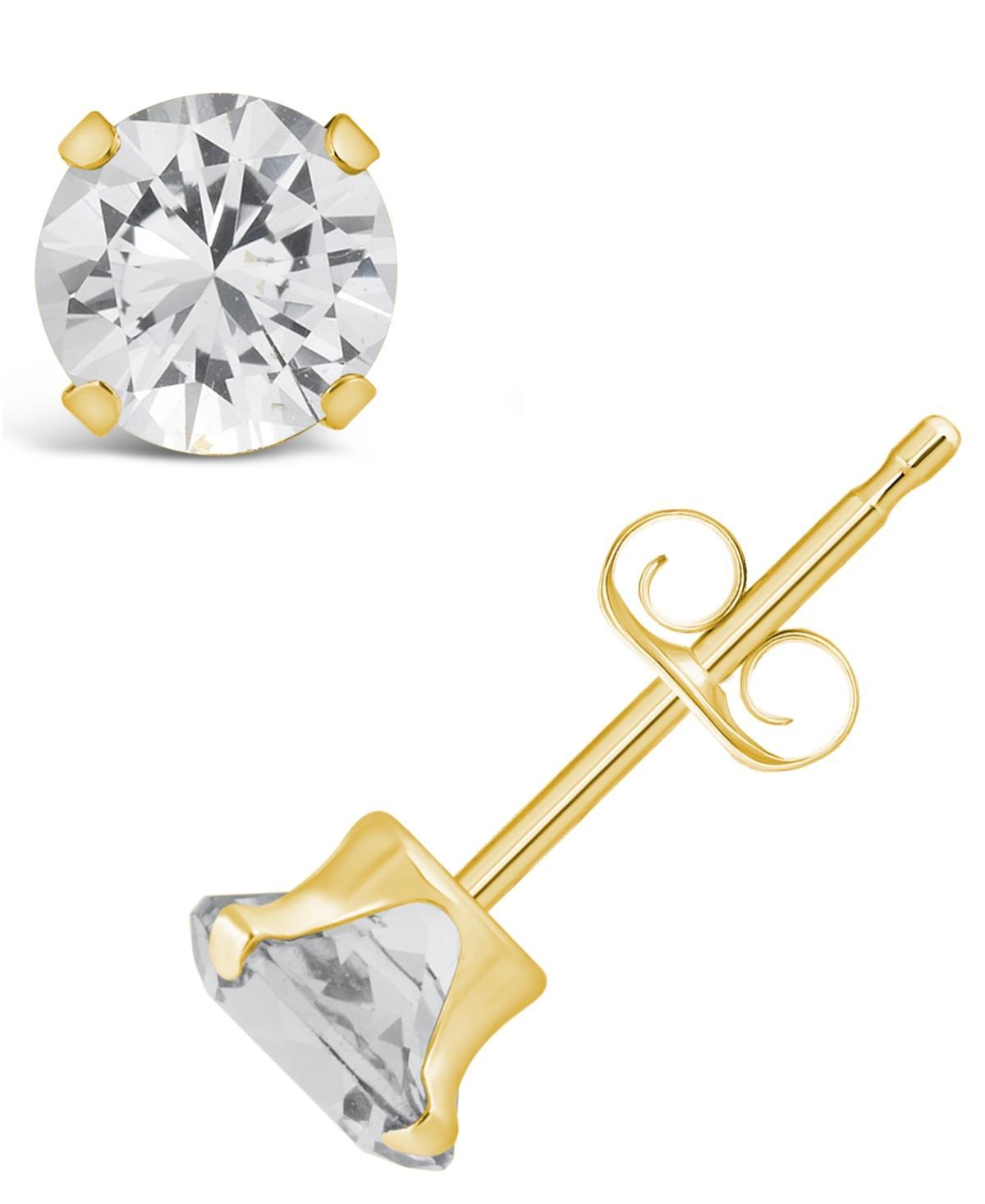 Macys Gemstone Stud Earrings in 10k Yellow Gold Product Image