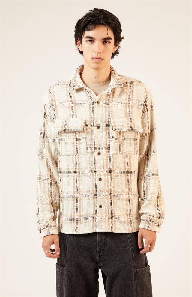 Men's Tweed Plaid Overshirt - Product Image