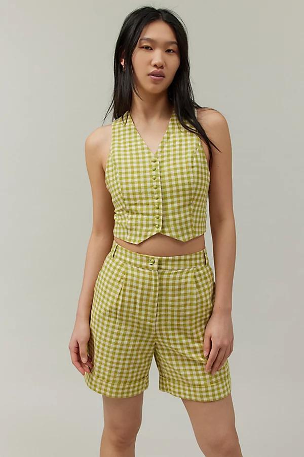 BDG Brian Gingham Vest & Short Set Jacket Womens at Urban Outfitters Product Image