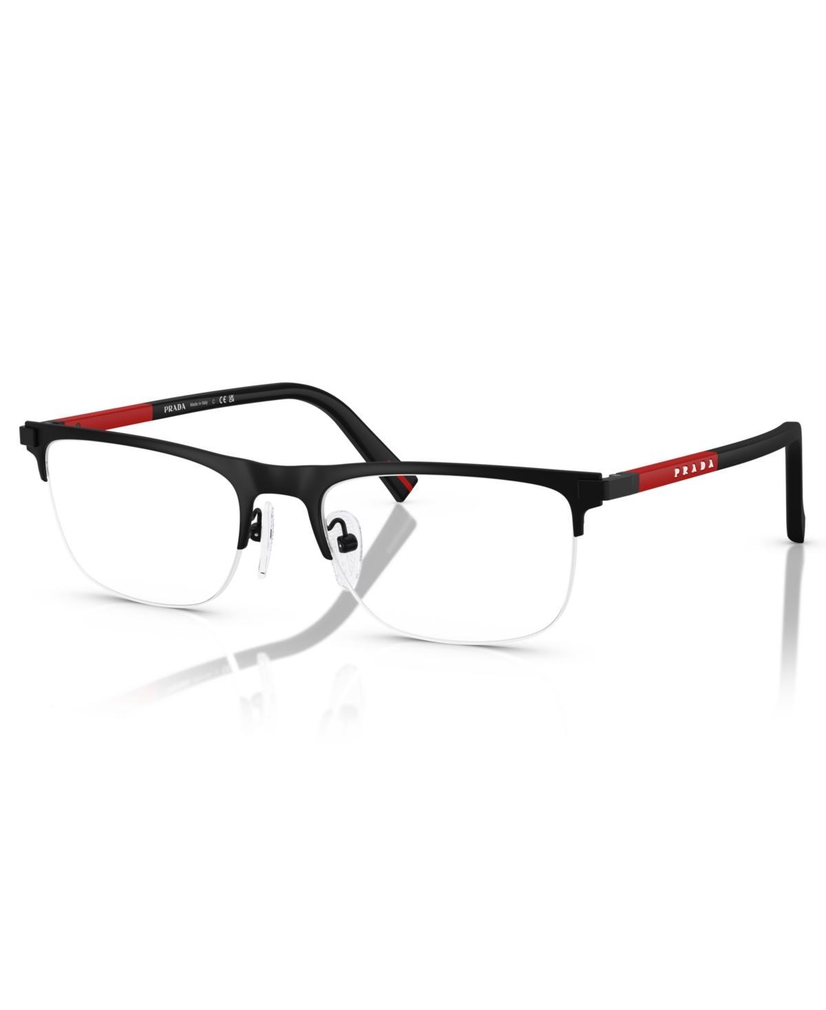 Prada Linea Rossa Mens Polarized Eyeglasses, Ps 50RV - Matte Brushed Lead Product Image