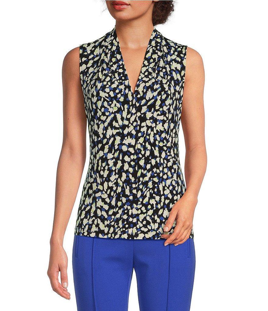 Calvin Klein Printed V-Neck Sleeveless Cami Top Product Image