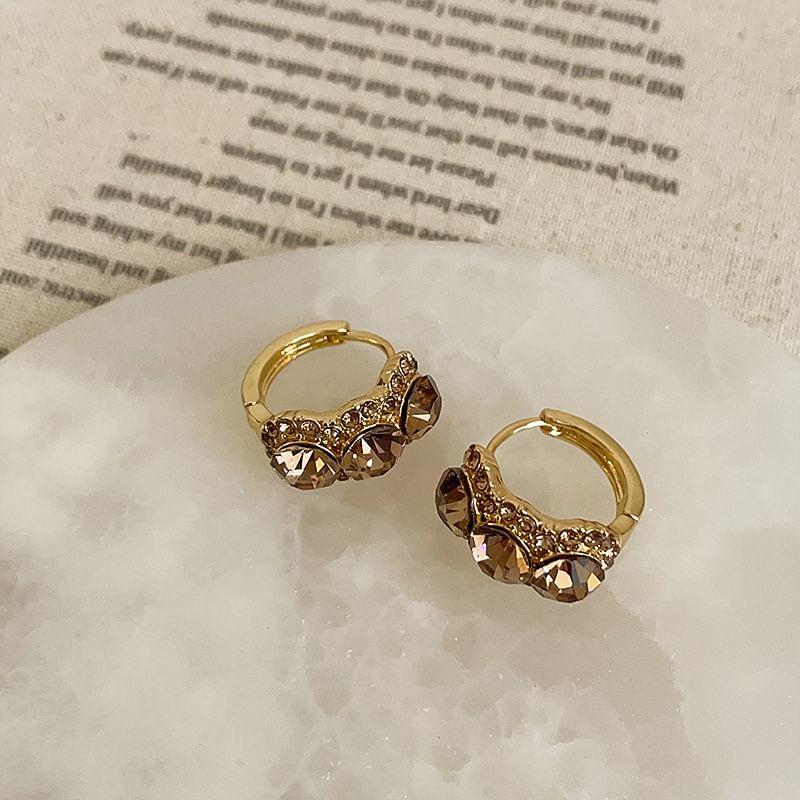 Rhinestone Hoop Earring Product Image