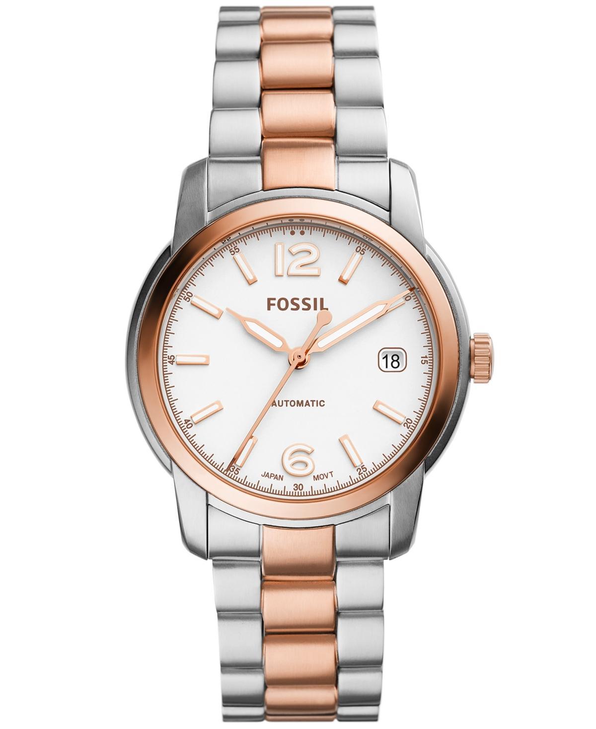 Fossil Womens Heritage Automatic Two tone Stainless Steel Watch 38mm - Two Tone Product Image