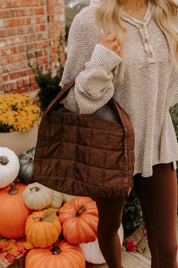 Always In Style Quilted Purse in Brown Product Image