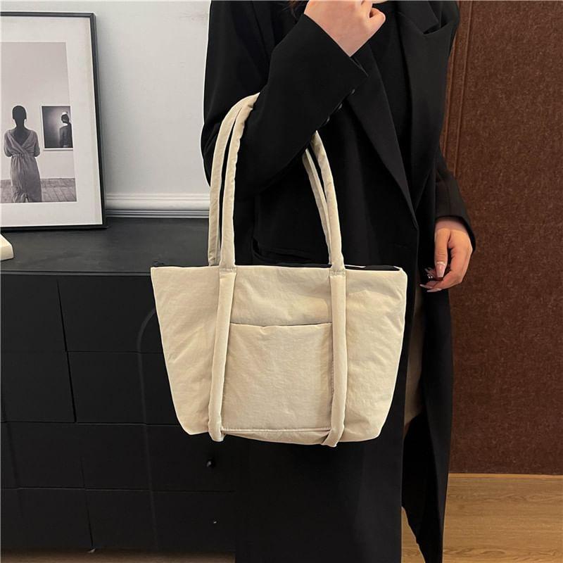 Plain Panel Padded Tote Bag Product Image