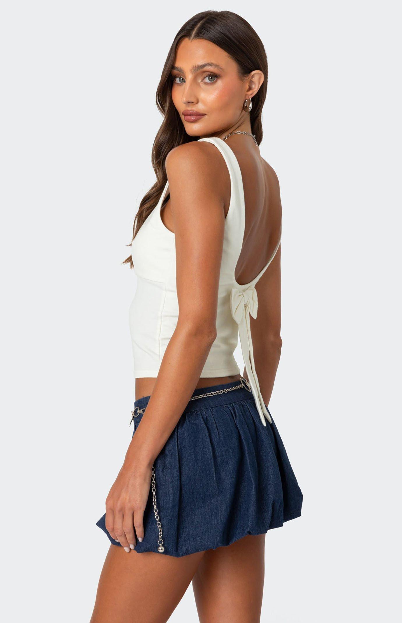 Edikted Women's Ronda Bow Back Tank Top Product Image