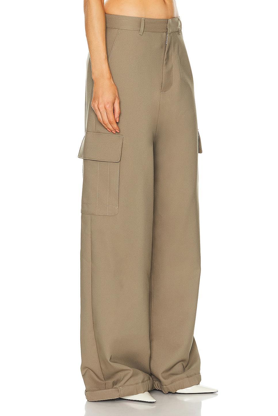 OFF-WHITE Drill Cargo Pant in Brown Product Image