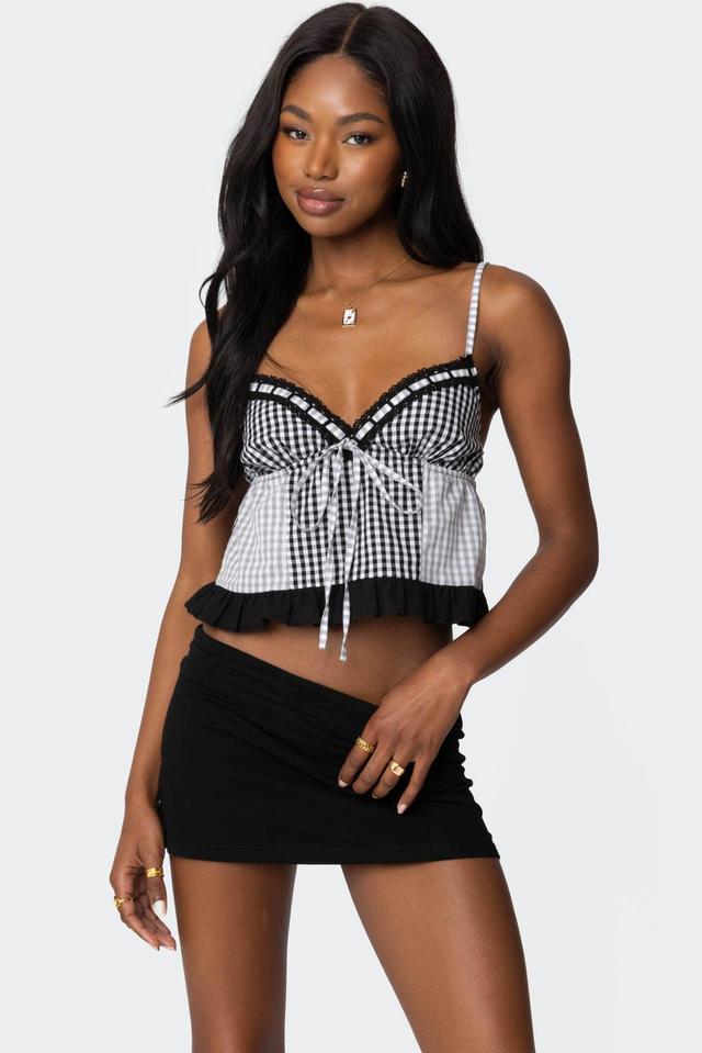 Joanne Mixed Gingham Tank Top Product Image