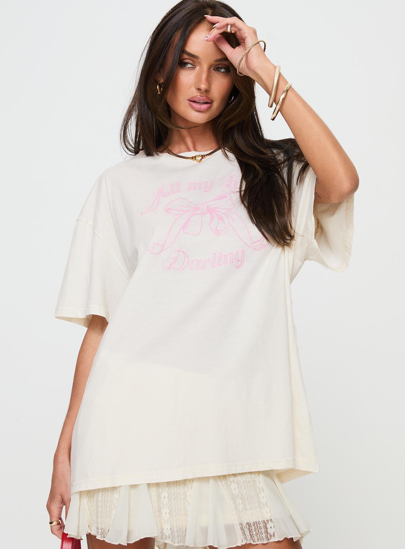 All My Love Bow Tee White Product Image