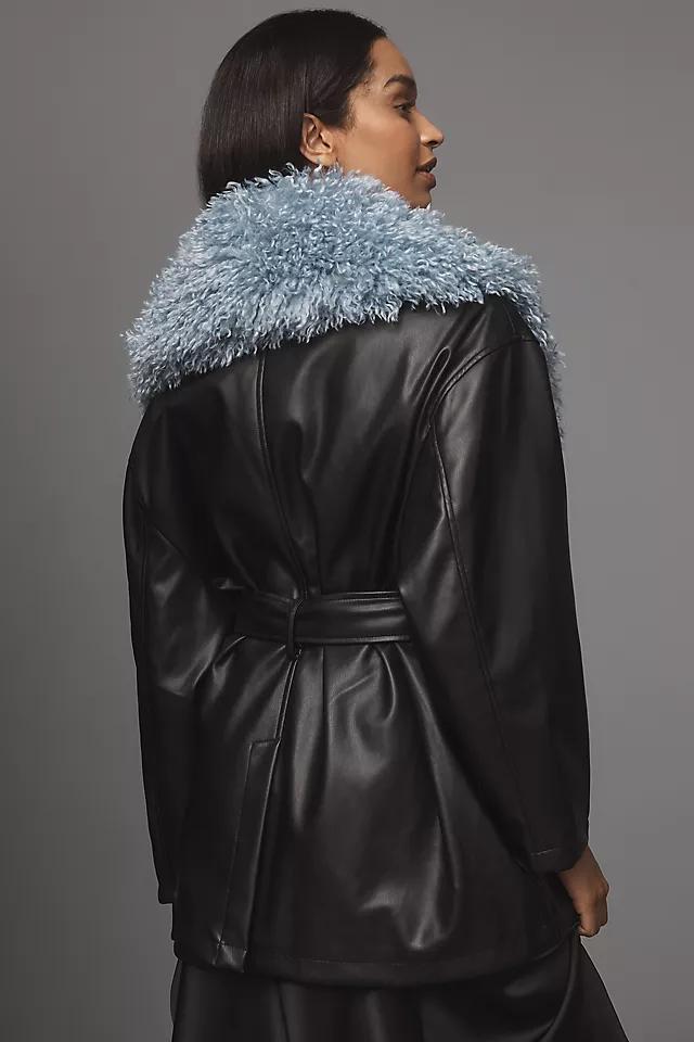 Jakke Agatha Faux-Leather Coat Product Image