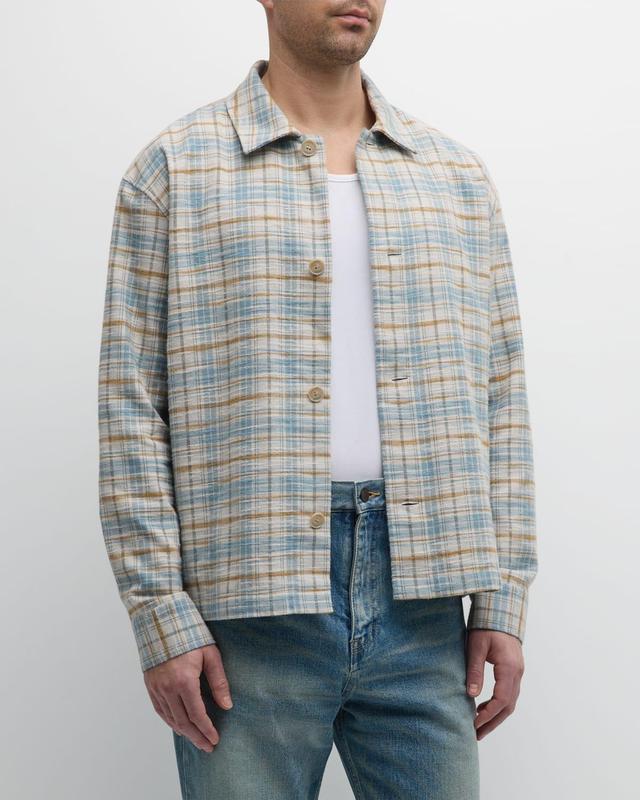 Mens Relaxed Plaid Overshirt Product Image