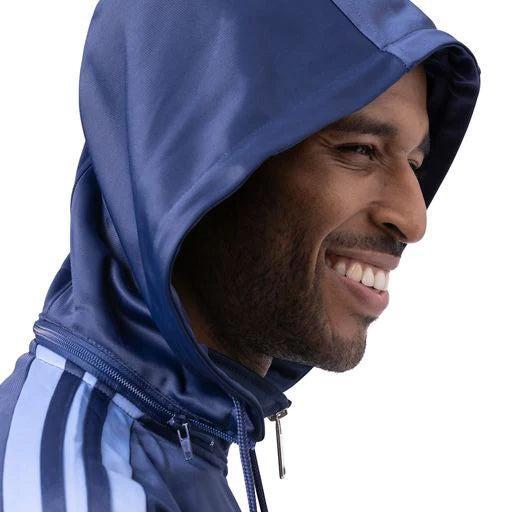 Men's Track Suit with Detachable Hood in Navy Male Product Image