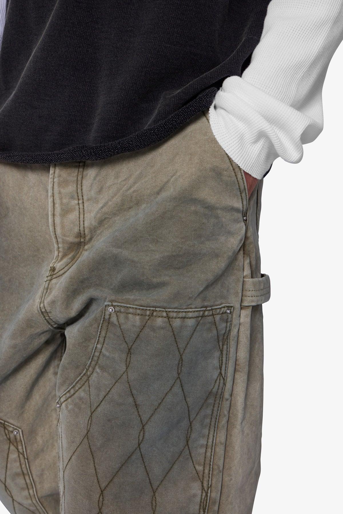 Ultra Baggy Chainlink Double Knee Pants - Khaki Product Image