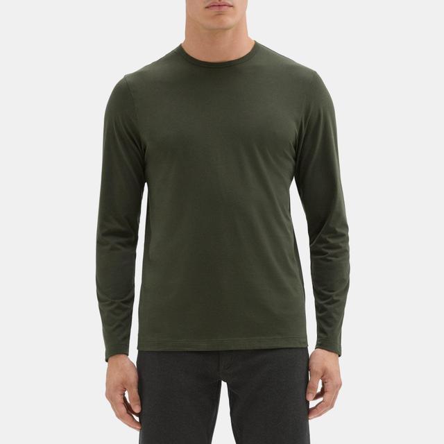 Organic Cotton Relaxed Long-Sleeve Tee | Theory Outlet Product Image